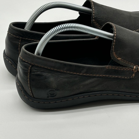 Mens Born Black Leather Shoes Loafers Slip-On Moccasin Moc Toe Size‎ 8.5 M main image 12